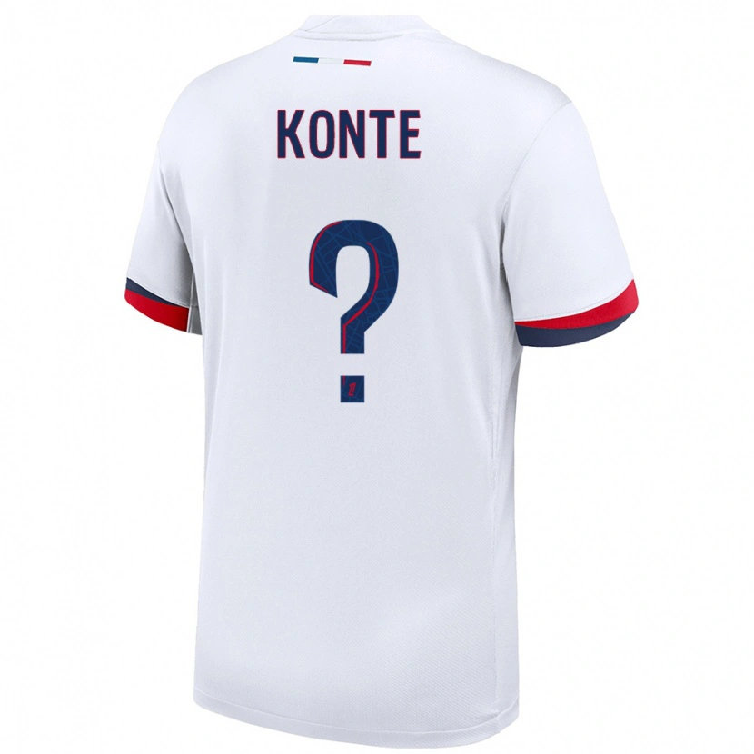 Danxen Kid Maeta Konte #0 White Blue Red Away Jersey 2024/25 T-Shirt