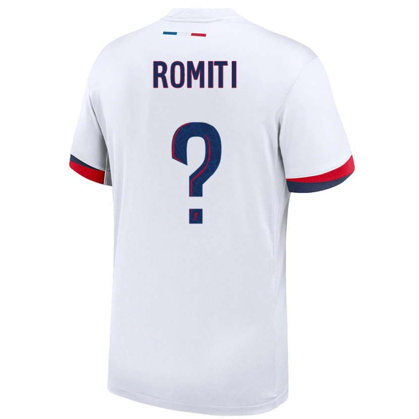 Danxen Kid Olivia Romiti #0 White Blue Red Away Jersey 2024/25 T-Shirt