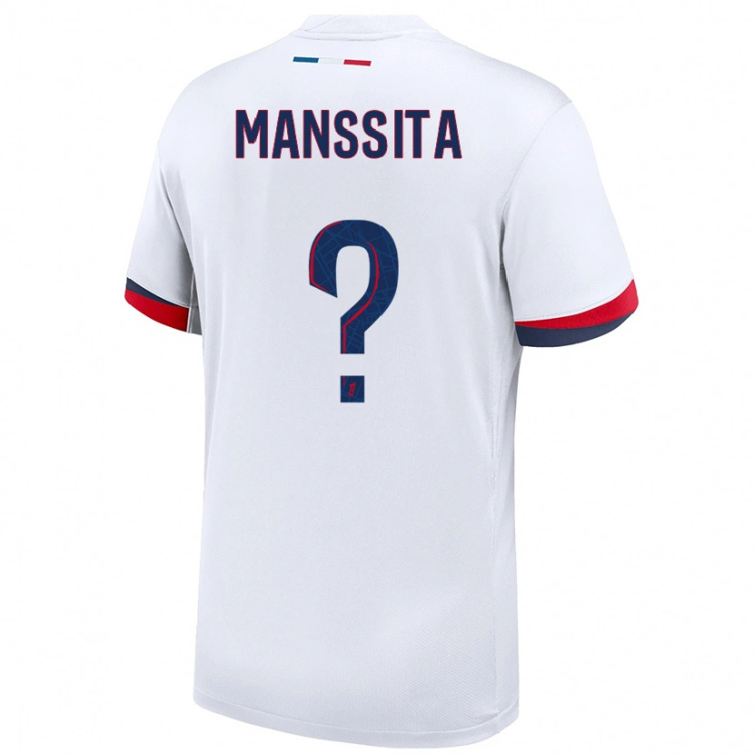 Danxen Kid Manssita Traore #0 White Blue Red Away Jersey 2024/25 T-Shirt