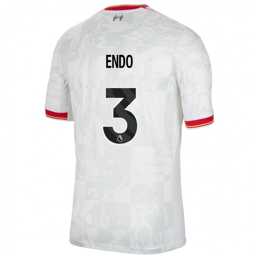 Danxen Kid Wataru Endo #3 White Red Black Third Jersey 2024/25 T-Shirt