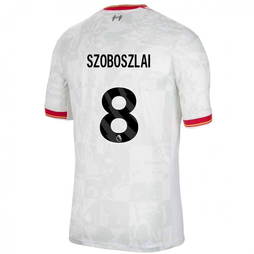 Danxen Kid Dominik Szoboszlai #8 White Red Black Third Jersey 2024/25 T-Shirt