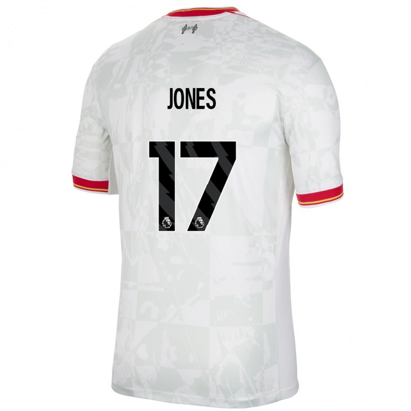 Danxen Kid Curtis Jones #17 White Red Black Third Jersey 2024/25 T-Shirt