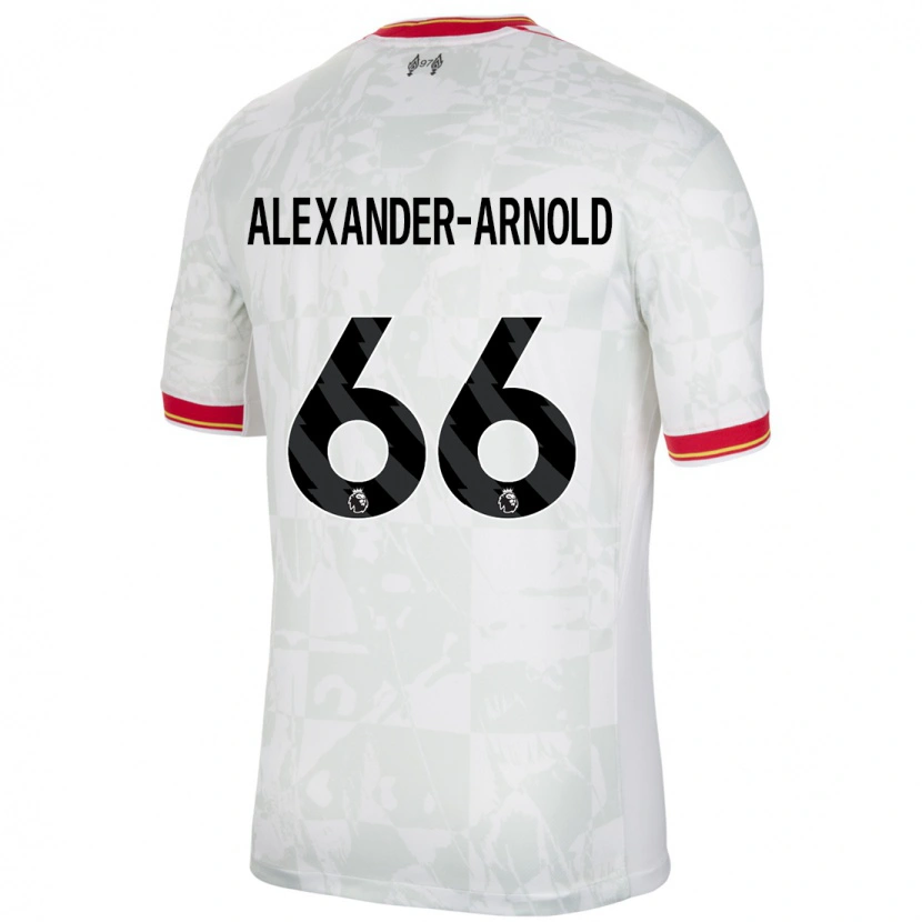 Danxen Kid Trent Alexander-Arnold #66 White Red Black Third Jersey 2024/25 T-Shirt