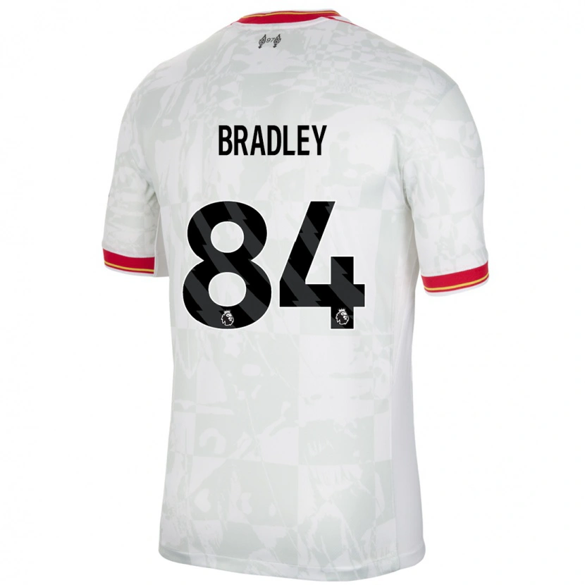 Danxen Kid Conor Bradley #84 White Red Black Third Jersey 2024/25 T-Shirt