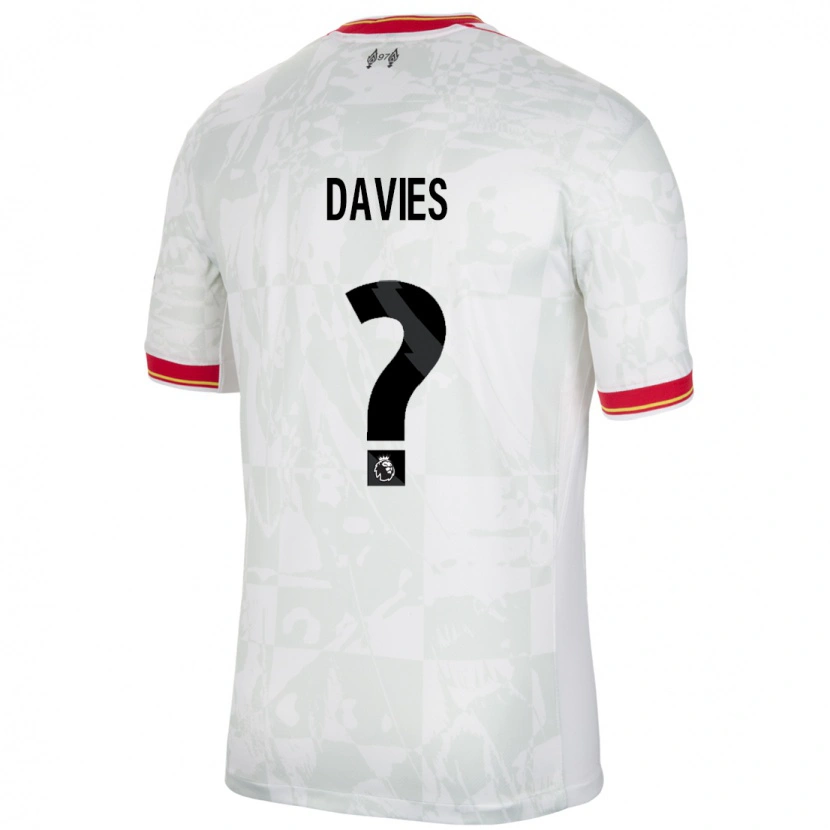 Danxen Kid Harvey Davies #0 White Red Black Third Jersey 2024/25 T-Shirt