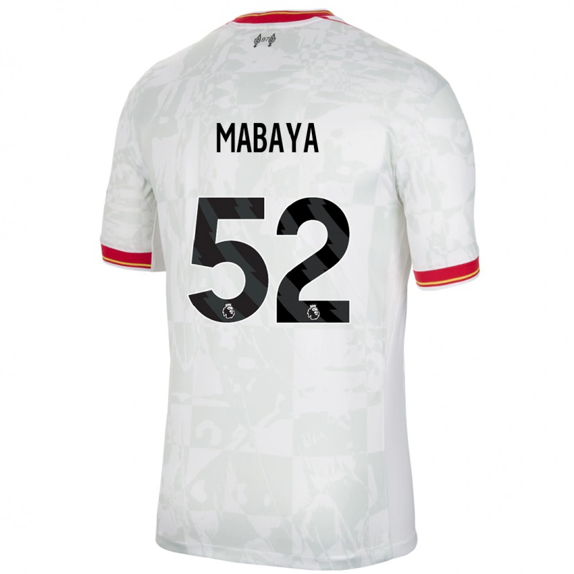 Danxen Kid Isaac Mabaya #52 White Red Black Third Jersey 2024/25 T-Shirt