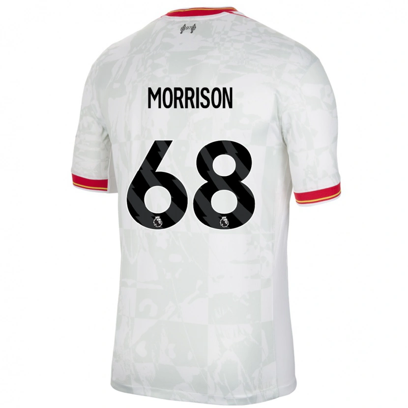 Danxen Kid Kieran Morrison #68 White Red Black Third Jersey 2024/25 T-Shirt