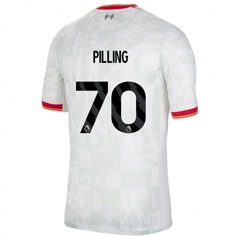 Danxen Kid Tommy Pilling #70 White Red Black Third Jersey 2024/25 T-Shirt