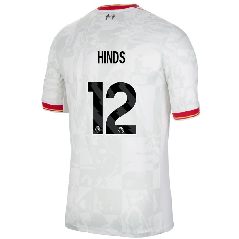 Danxen Kid Taylor Hinds #12 White Red Black Third Jersey 2024/25 T-Shirt