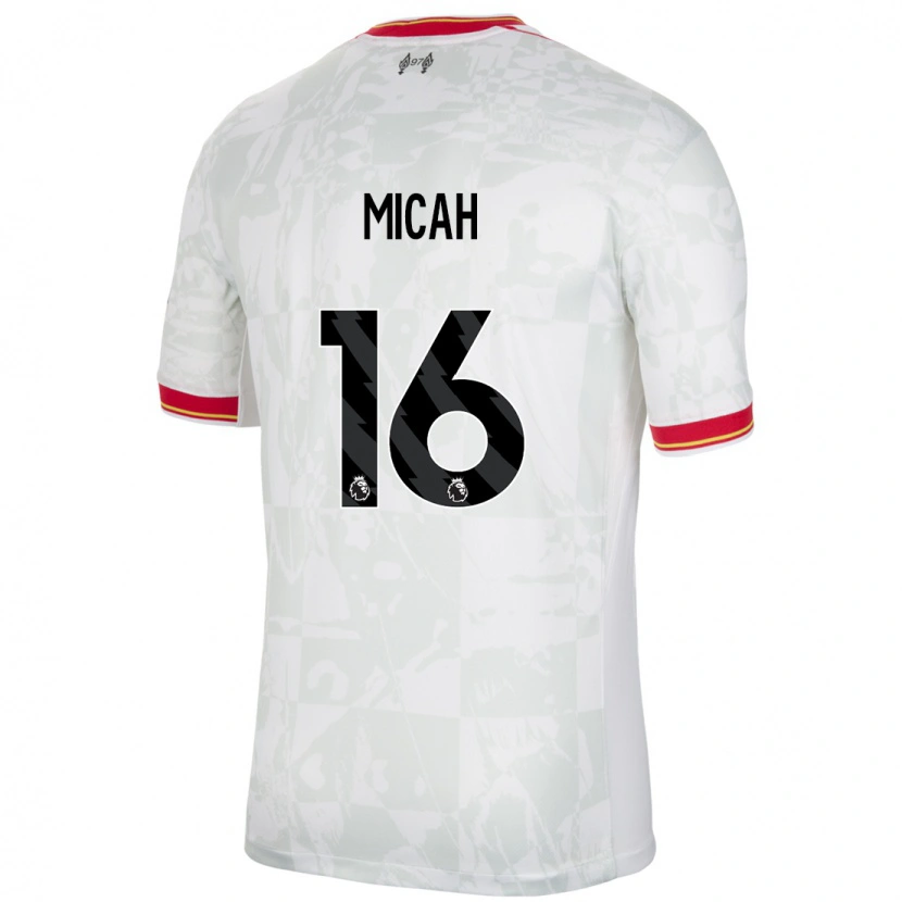 Danxen Kid Teagan Micah #16 White Red Black Third Jersey 2024/25 T-Shirt