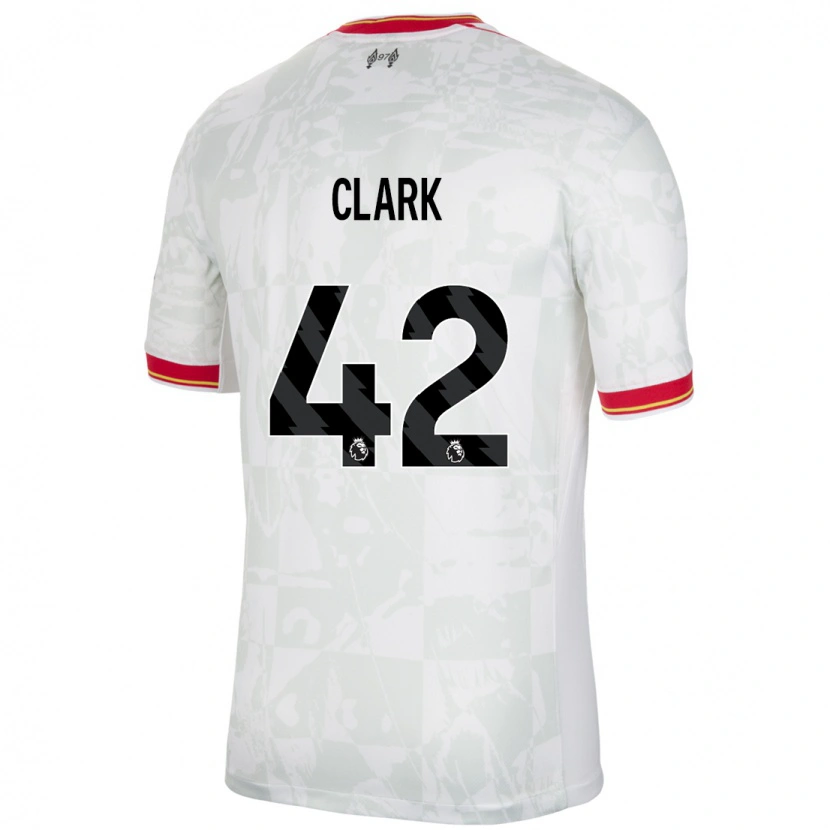 Danxen Kid Bobby Clark #42 White Red Black Third Jersey 2024/25 T-Shirt