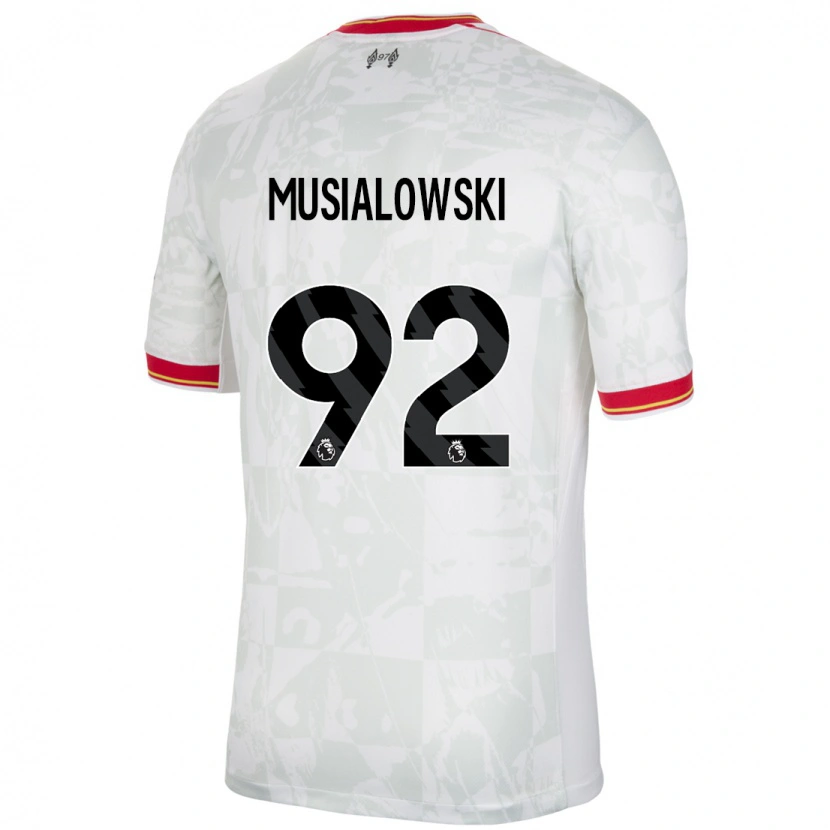 Danxen Kid Mateusz Musialowski #92 White Red Black Third Jersey 2024/25 T-Shirt