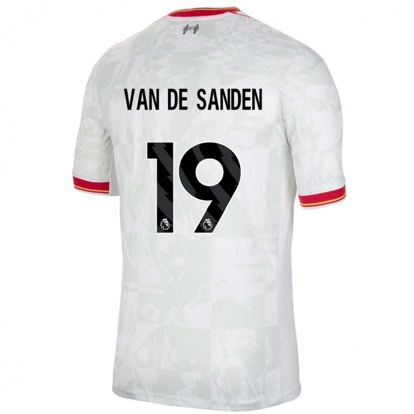 Danxen Kid Shanice Van De Sanden #19 White Red Black Third Jersey 2024/25 T-Shirt