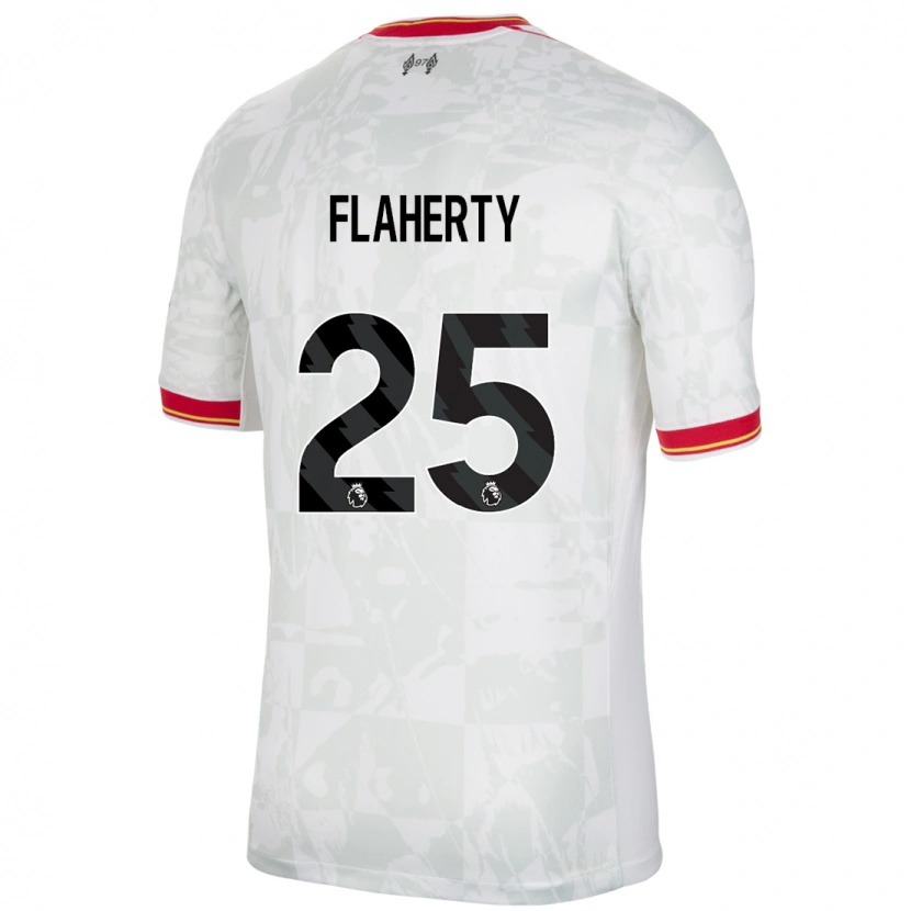 Danxen Kid Gilly Flaherty #25 White Red Black Third Jersey 2024/25 T-Shirt