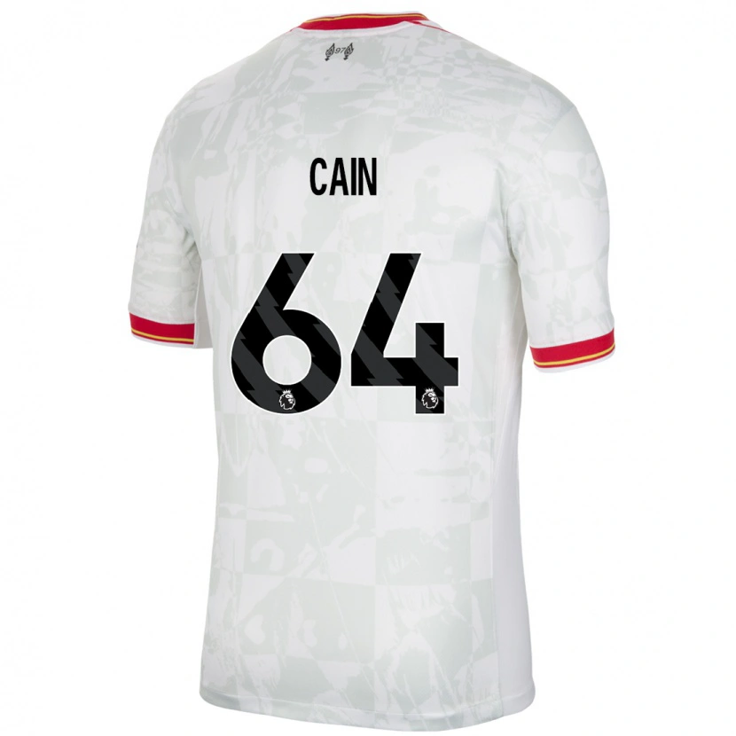 Danxen Kid Jake Cain #64 White Red Black Third Jersey 2024/25 T-Shirt