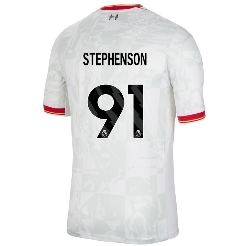 Danxen Kid Luca Stephenson #91 White Red Black Third Jersey 2024/25 T-Shirt