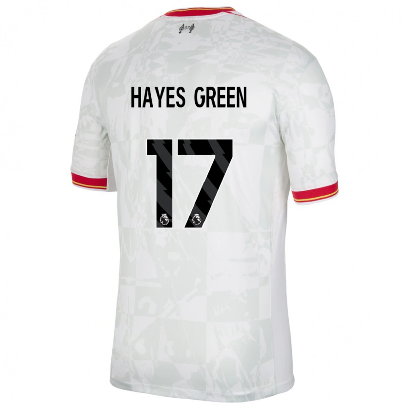 Danxen Kid Charlie Hayes-Green #17 White Red Black Third Jersey 2024/25 T-Shirt