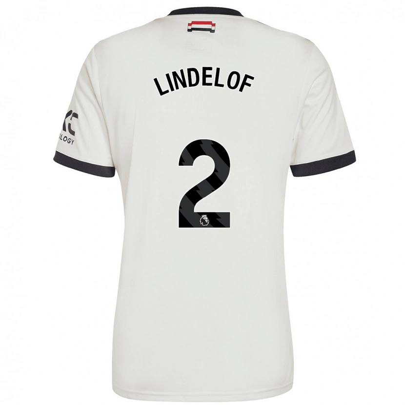 Danxen Kid Victor Lindelöf #2 Off White Third Jersey 2024/25 T-Shirt