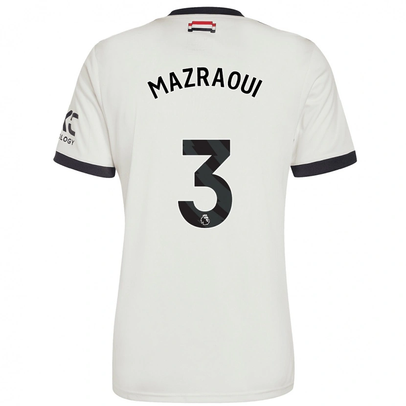 Danxen Kid Noussair Mazraoui #3 Off White Third Jersey 2024/25 T-Shirt