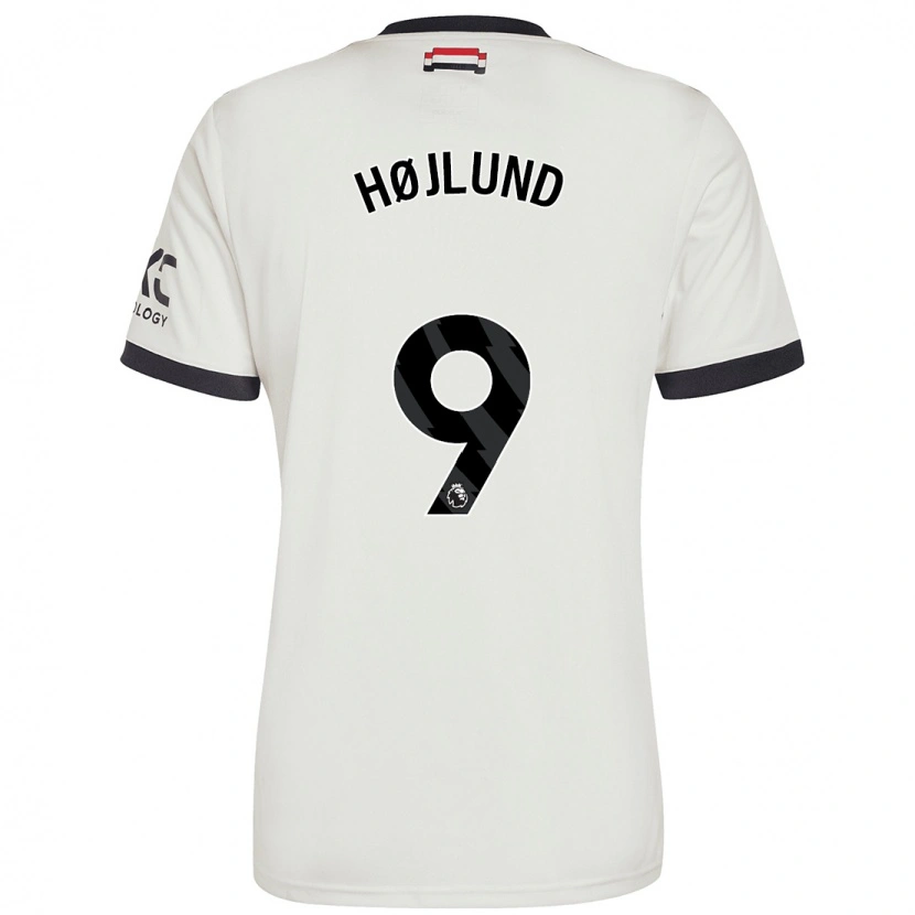 Danxen Kid Rasmus Højlund #9 Off White Third Jersey 2024/25 T-Shirt