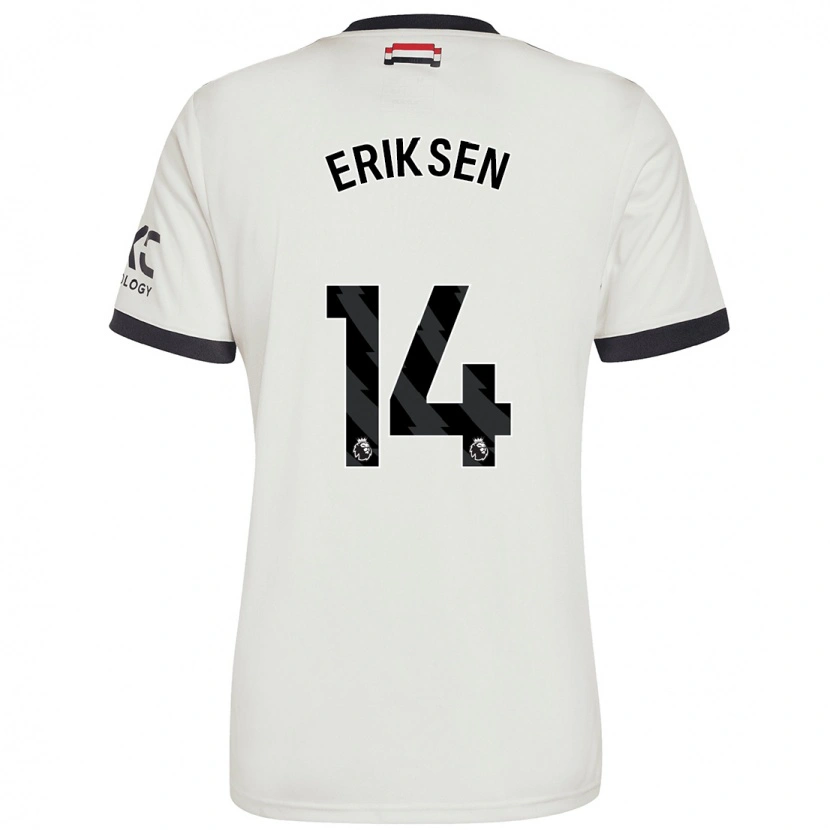 Danxen Kid Christian Eriksen #14 Off White Third Jersey 2024/25 T-Shirt