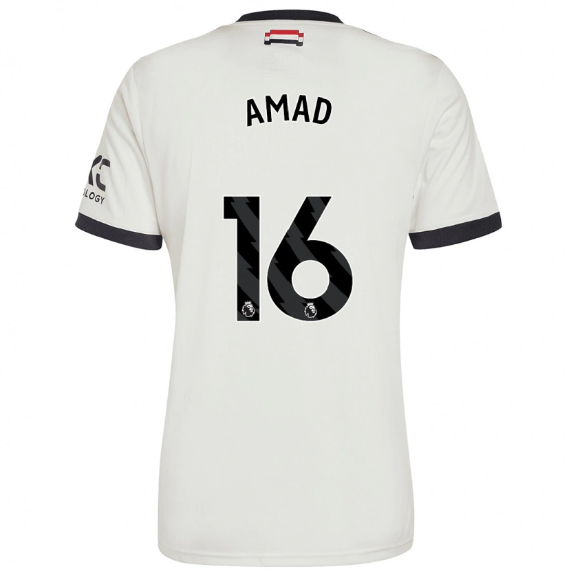 Danxen Kid Amad Diallo #16 Off White Third Jersey 2024/25 T-Shirt