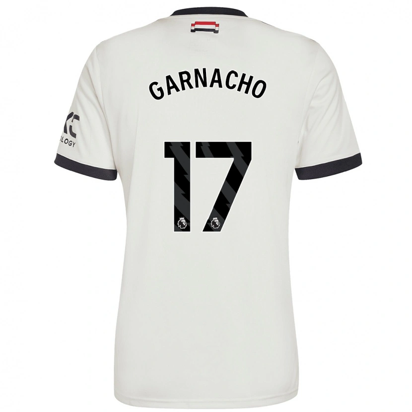 Danxen Kid Alejandro Garnacho #17 Off White Third Jersey 2024/25 T-Shirt