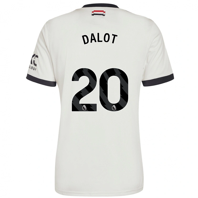 Danxen Kid Diogo Dalot #20 Off White Third Jersey 2024/25 T-Shirt