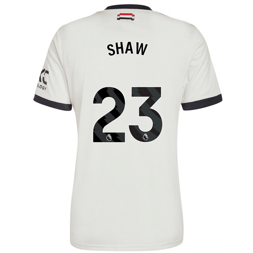 Danxen Kid Luke Shaw #23 Off White Third Jersey 2024/25 T-Shirt