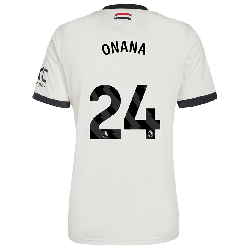 Danxen Kid André Onana #24 Off White Third Jersey 2024/25 T-Shirt