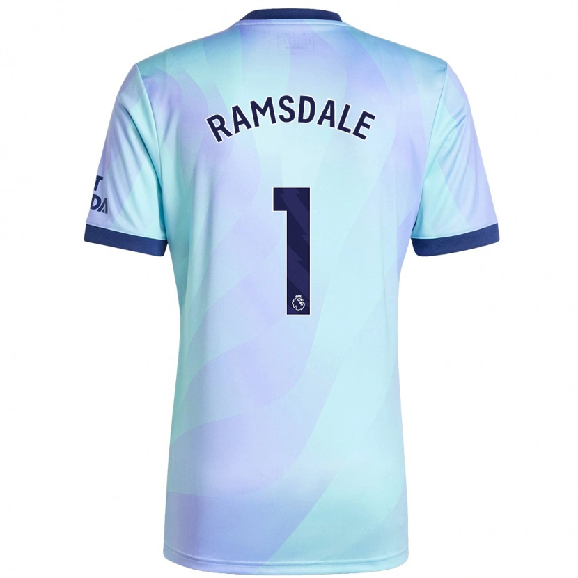 Danxen Kid Aaron Ramsdale #1 Aqua Third Jersey 2024/25 T-Shirt