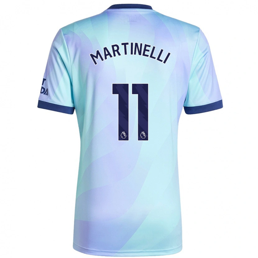 Danxen Kid Gabriel Martinelli #11 Aqua Third Jersey 2024/25 T-Shirt