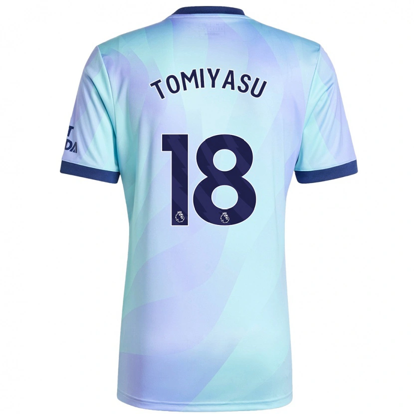 Danxen Kid Takehiro Tomiyasu #18 Aqua Third Jersey 2024/25 T-Shirt