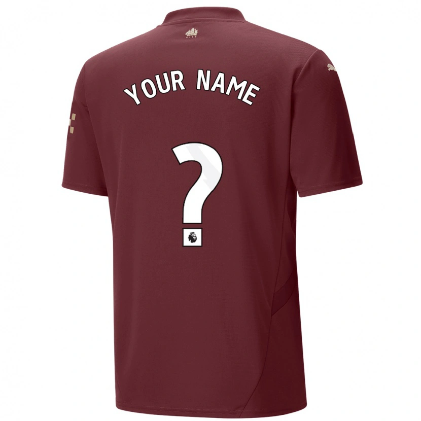 Danxen Kid Your Name #0 Maroon Third Jersey 2024/25 T-Shirt