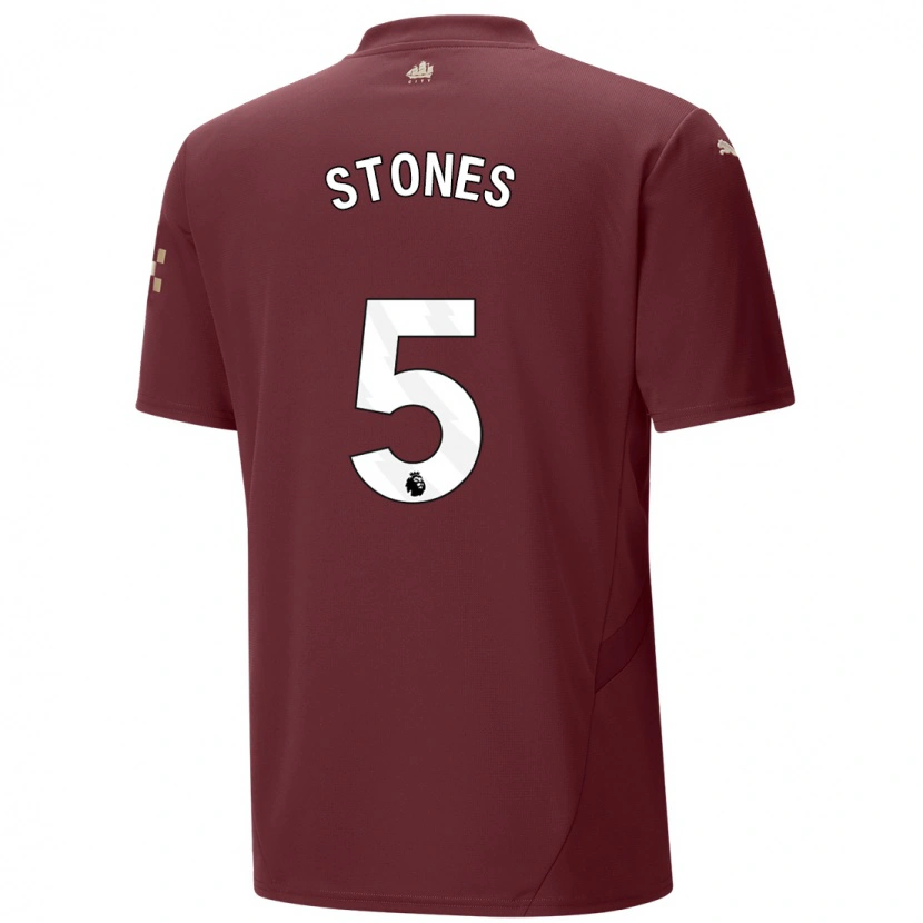 Danxen Kid John Stones #5 Maroon Third Jersey 2024/25 T-Shirt