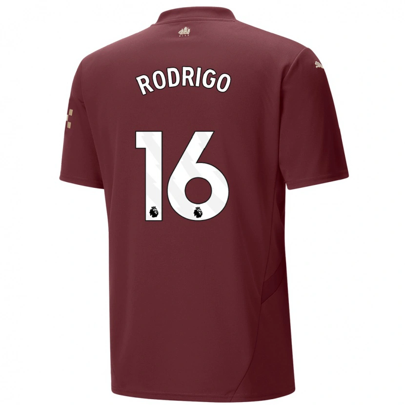 Danxen Kid Rodri #16 Maroon Third Jersey 2024/25 T-Shirt