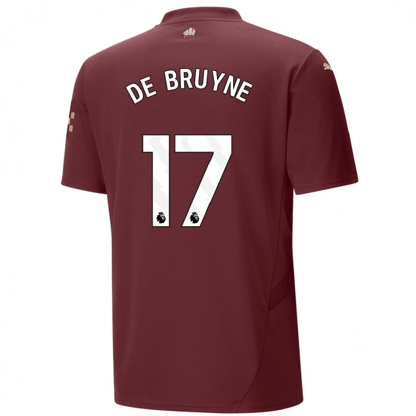 Danxen Kid Kevin De Bruyne #17 Maroon Third Jersey 2024/25 T-Shirt