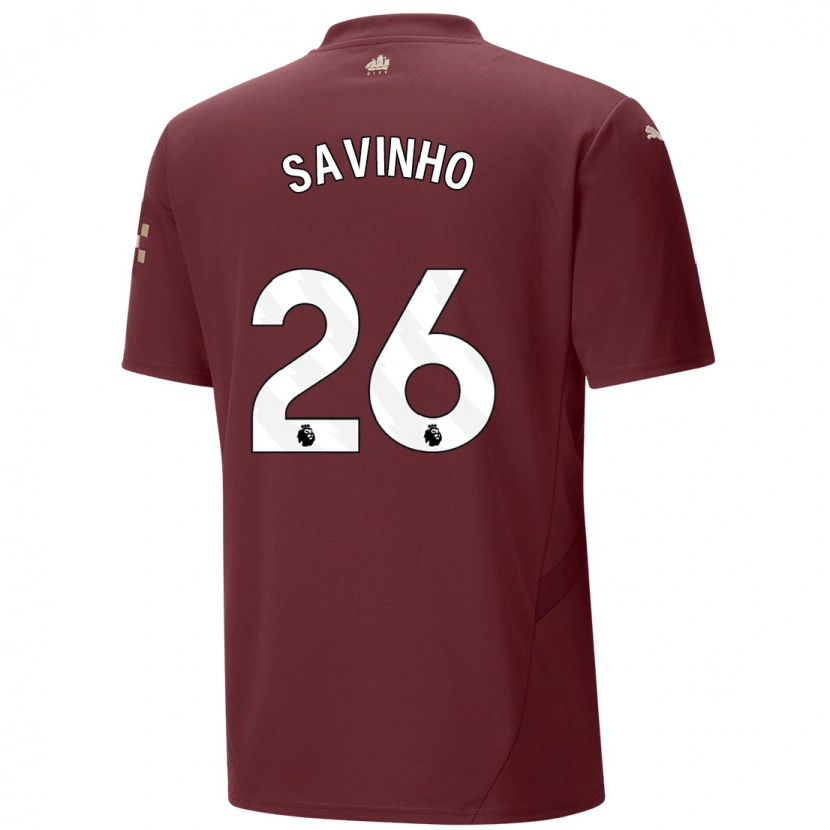 Danxen Kid Savinho #26 Maroon Third Jersey 2024/25 T-Shirt