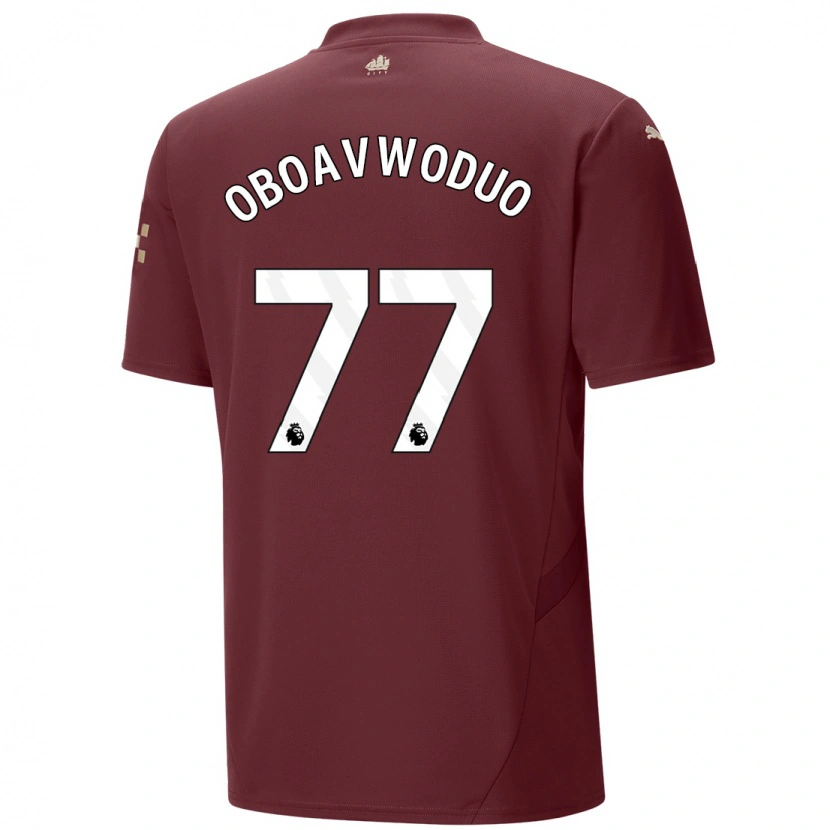 Danxen Kid Justin Oboavwoduo #77 Maroon Third Jersey 2024/25 T-Shirt