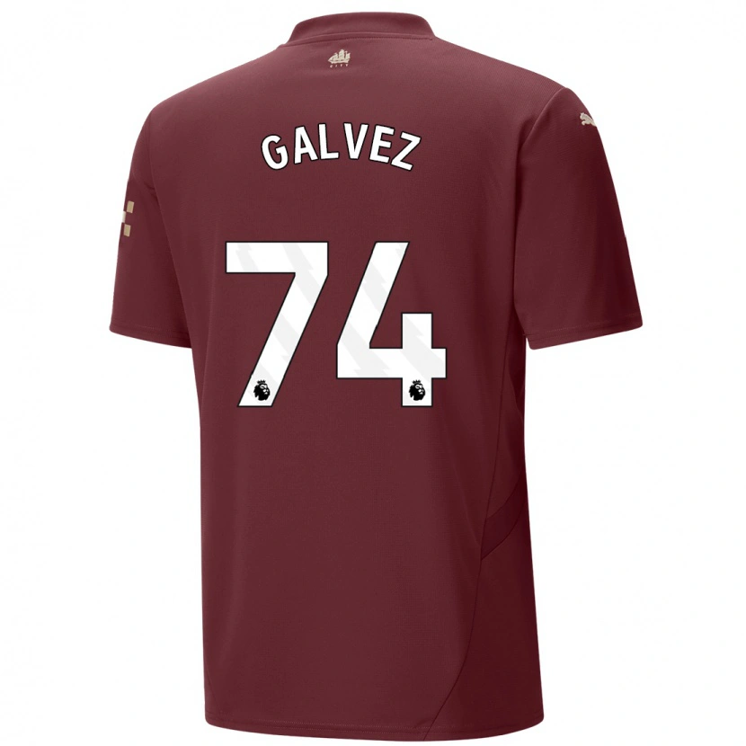 Danxen Kid Tomas Galvez #74 Maroon Third Jersey 2024/25 T-Shirt