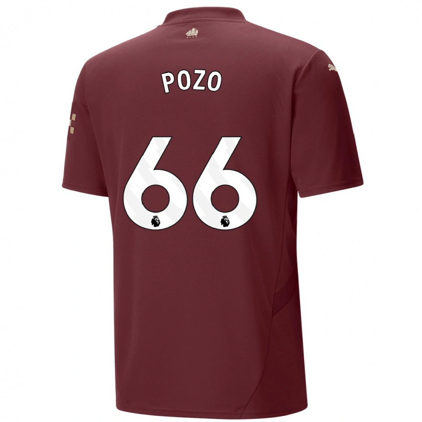 Danxen Kid Iker Pozo #66 Maroon Third Jersey 2024/25 T-Shirt