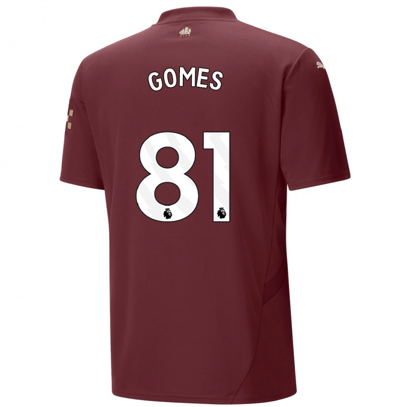 Danxen Kid Claudio Gomes #81 Maroon Third Jersey 2024/25 T-Shirt