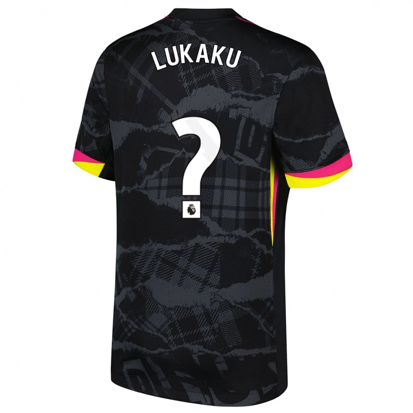 Danxen Kid Romelu Lukaku #0 Black Pink Third Jersey 2024/25 T-Shirt