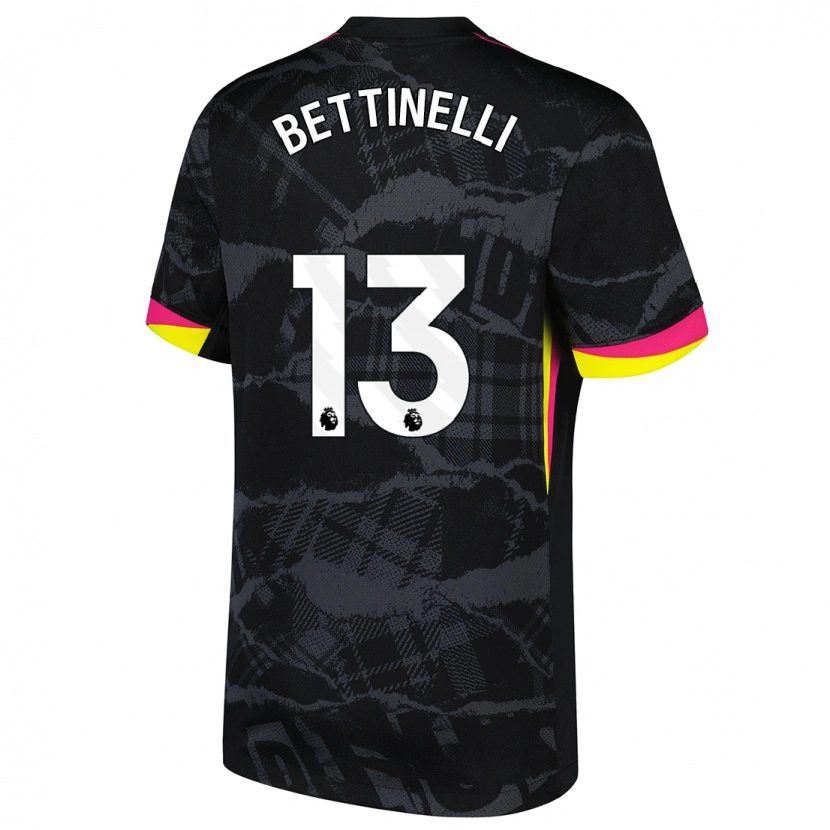 Danxen Kid Marcus Bettinelli #13 Black Pink Third Jersey 2024/25 T-Shirt