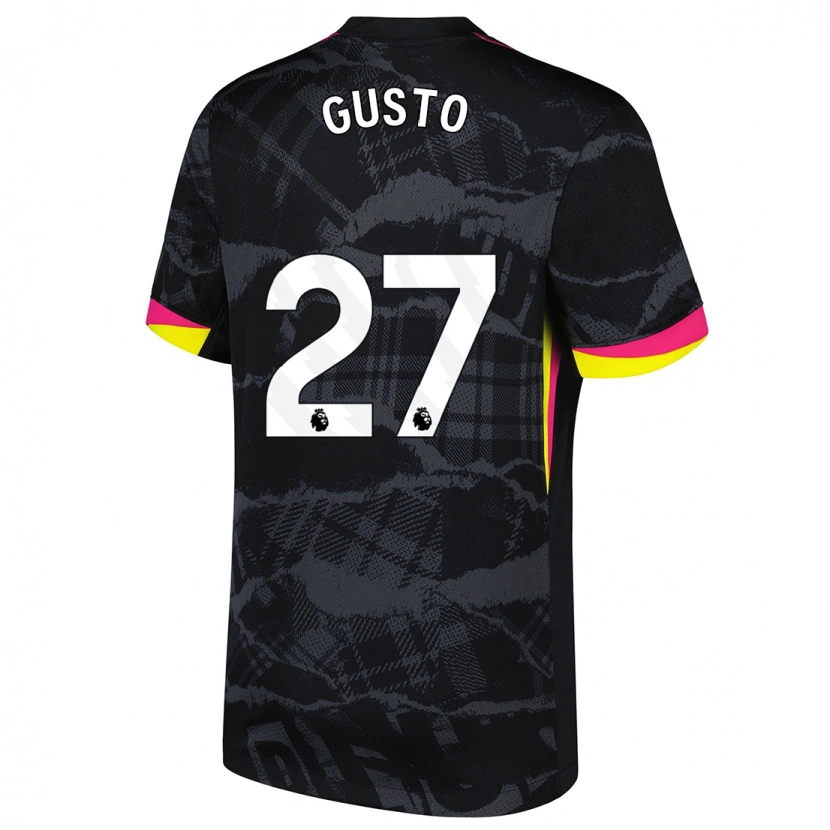 Danxen Kid Malo Gusto #27 Black Pink Third Jersey 2024/25 T-Shirt