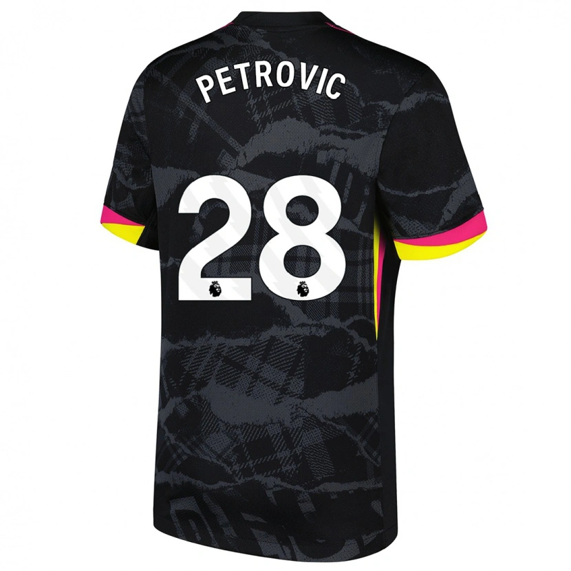 Danxen Kid Djordje Petrovic #28 Black Pink Third Jersey 2024/25 T-Shirt