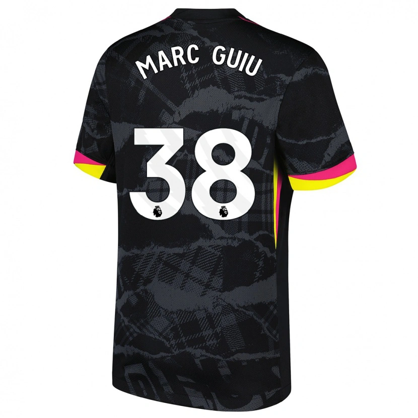 Danxen Kid Marc Guiu #38 Black Pink Third Jersey 2024/25 T-Shirt