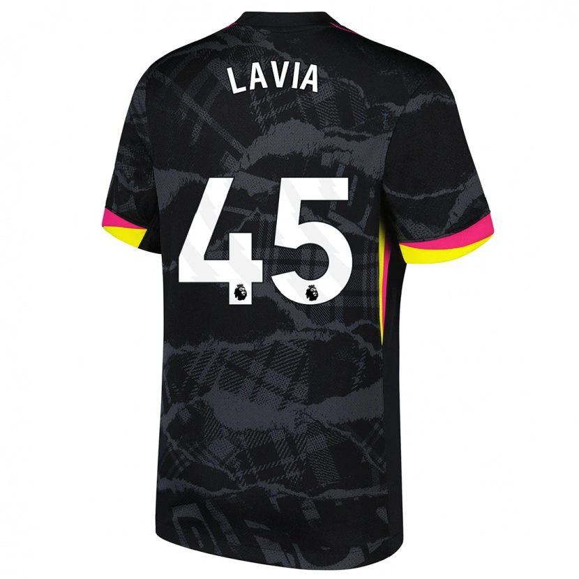 Danxen Kid Roméo Lavia #45 Black Pink Third Jersey 2024/25 T-Shirt