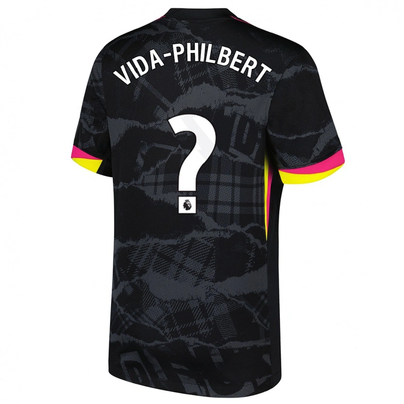 Danxen Kid Joel Vida-Philbert #0 Black Pink Third Jersey 2024/25 T-Shirt