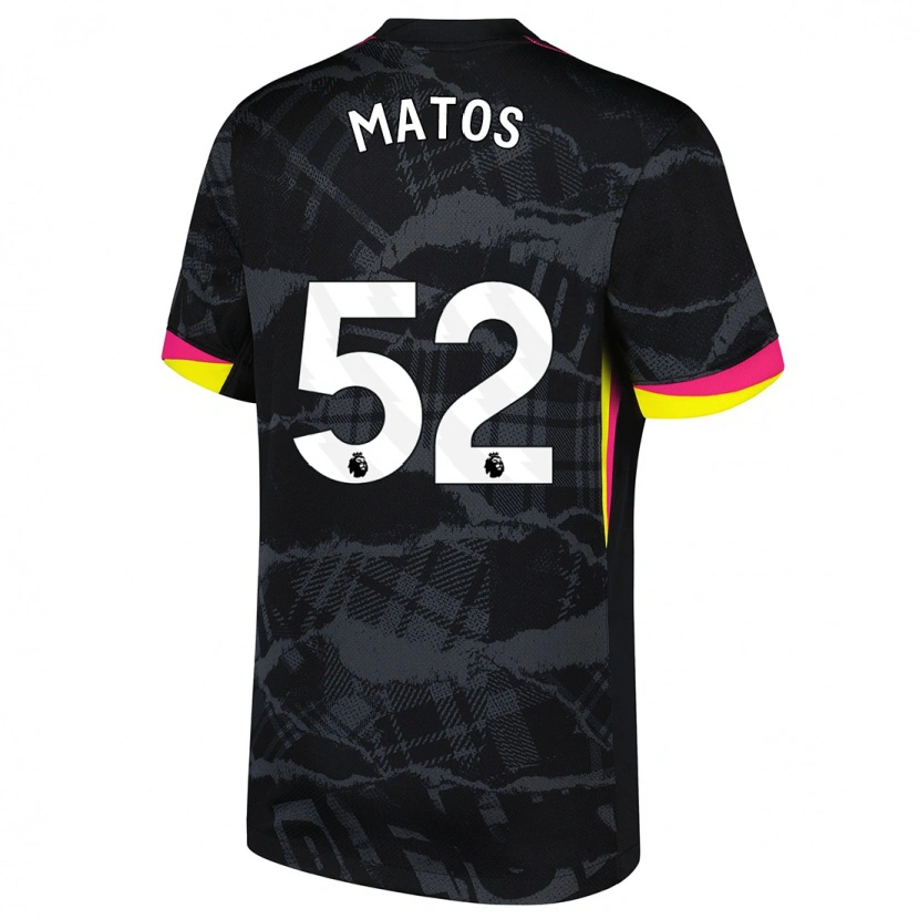 Danxen Kid Alex Matos #52 Black Pink Third Jersey 2024/25 T-Shirt